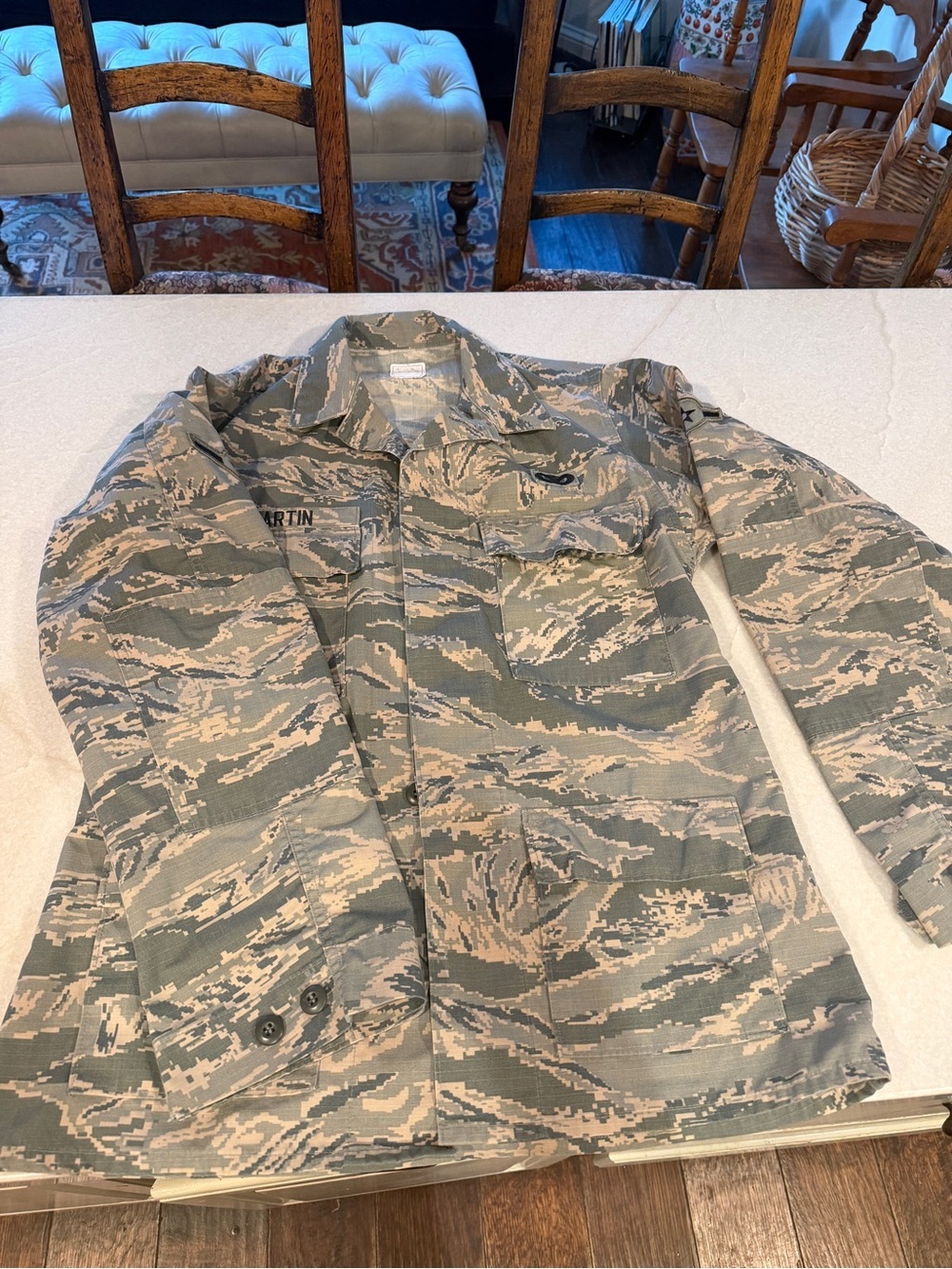 Military-Style Tactical Jacket in Digital Camouflage